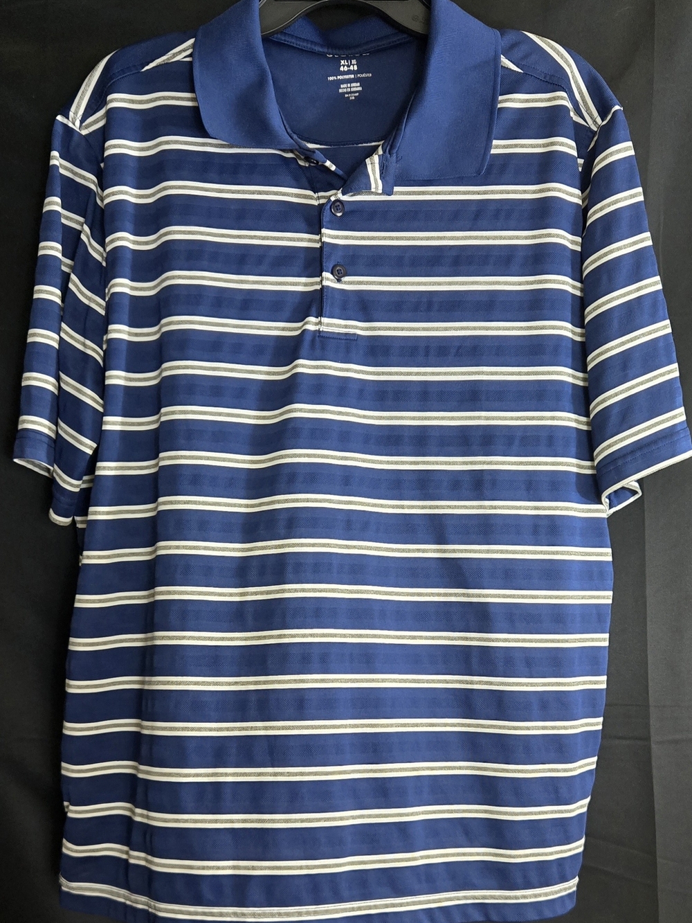 George Men's Navy & White Striped Polo/Golf #592